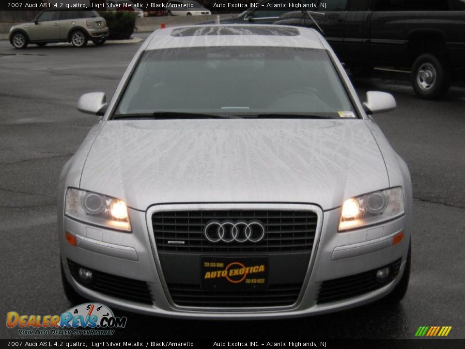 2007 Audi A8 L 4.2 quattro Light Silver Metallic / Black/Amaretto Photo #10