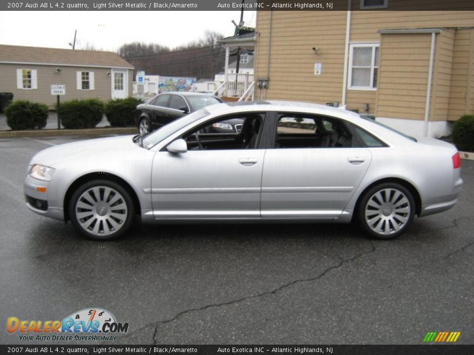 2007 Audi A8 L 4.2 quattro Light Silver Metallic / Black/Amaretto Photo #11