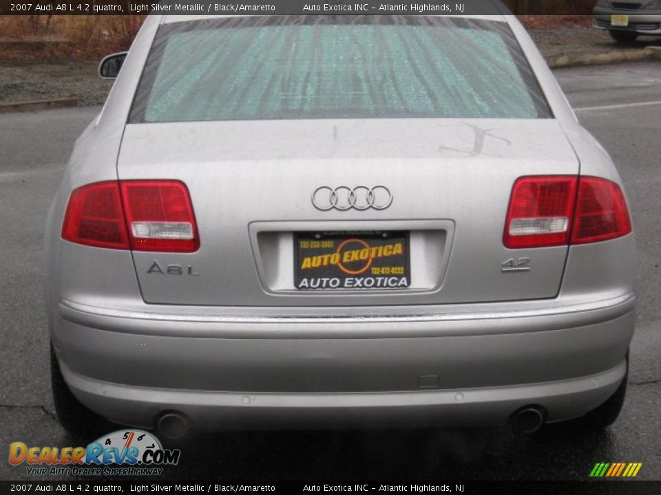 2007 Audi A8 L 4.2 quattro Light Silver Metallic / Black/Amaretto Photo #12