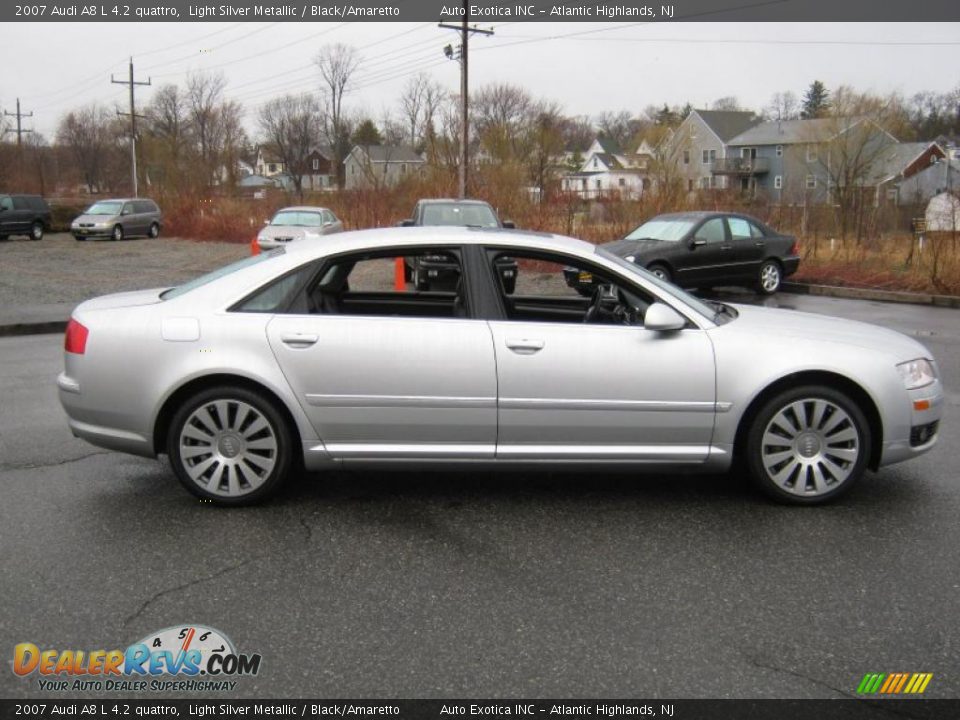 2007 Audi A8 L 4.2 quattro Light Silver Metallic / Black/Amaretto Photo #13