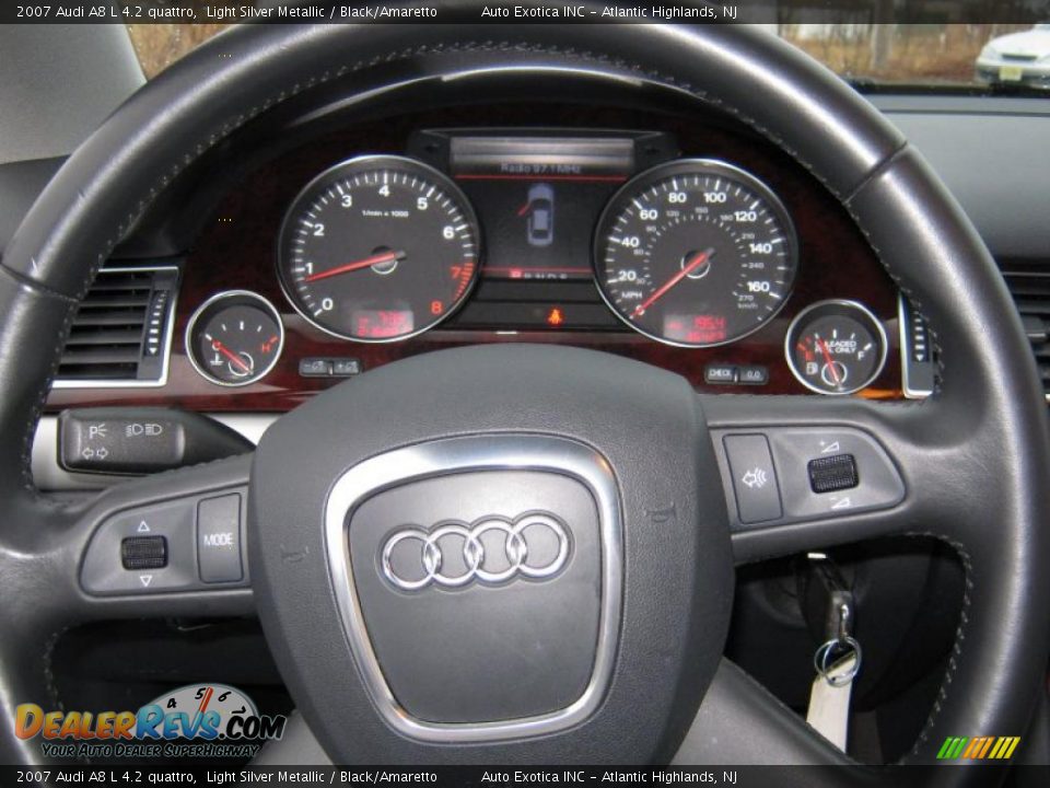 2007 Audi A8 L 4.2 quattro Light Silver Metallic / Black/Amaretto Photo #17