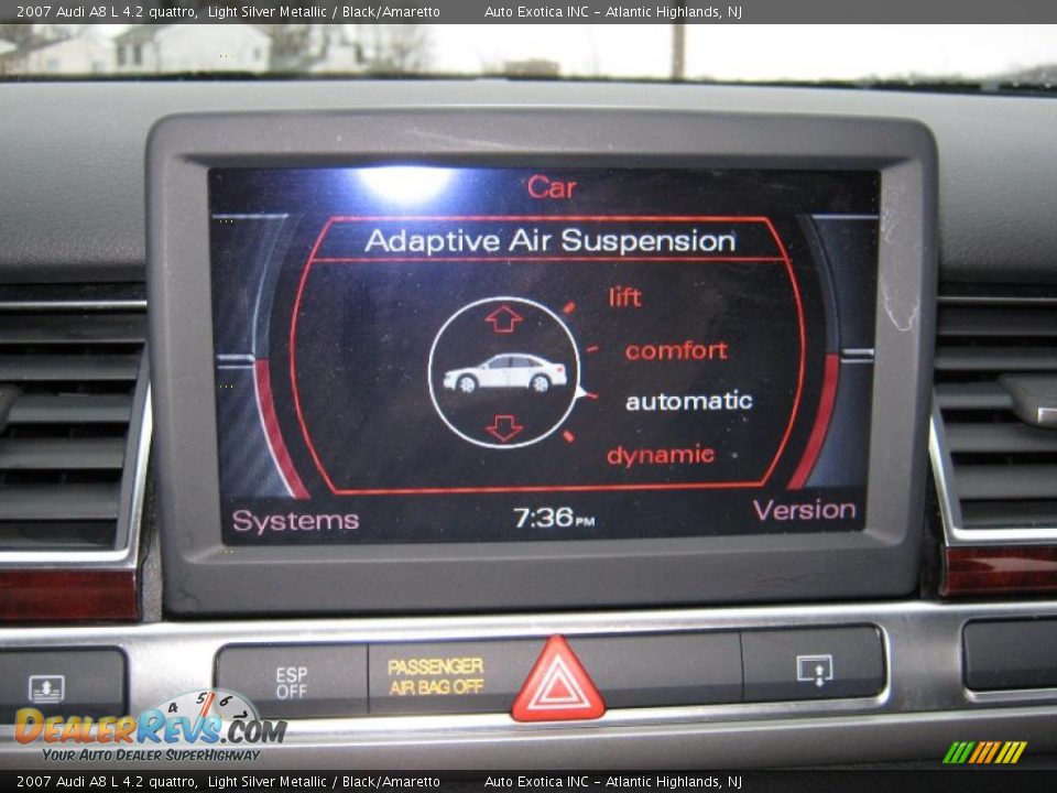 2007 Audi A8 L 4.2 quattro Light Silver Metallic / Black/Amaretto Photo #20