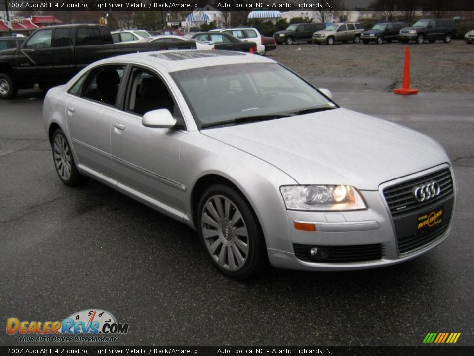 2007 Audi A8 L 4.2 quattro Light Silver Metallic / Black/Amaretto Photo #22