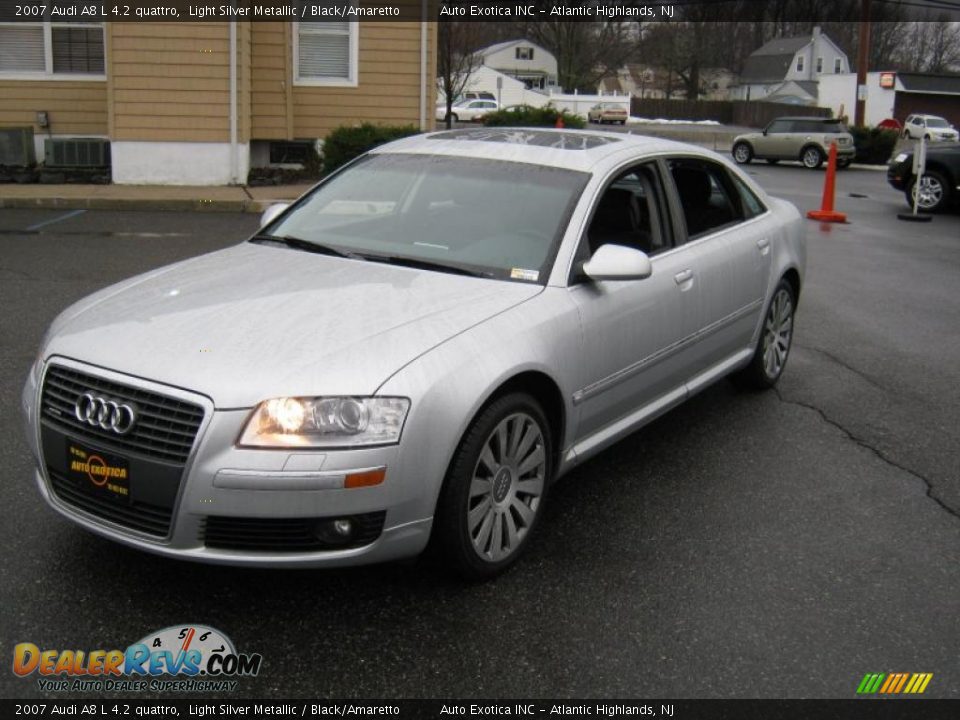 2007 Audi A8 L 4.2 quattro Light Silver Metallic / Black/Amaretto Photo #23
