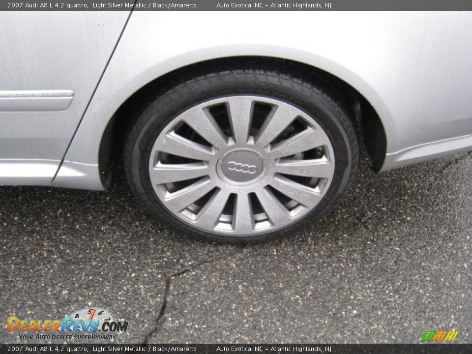2007 Audi A8 L 4.2 quattro Light Silver Metallic / Black/Amaretto Photo #24