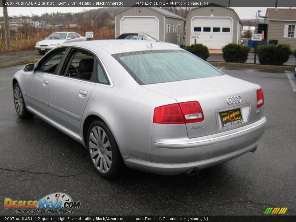 2007 Audi A8 L 4.2 quattro Light Silver Metallic / Black/Amaretto Photo #25