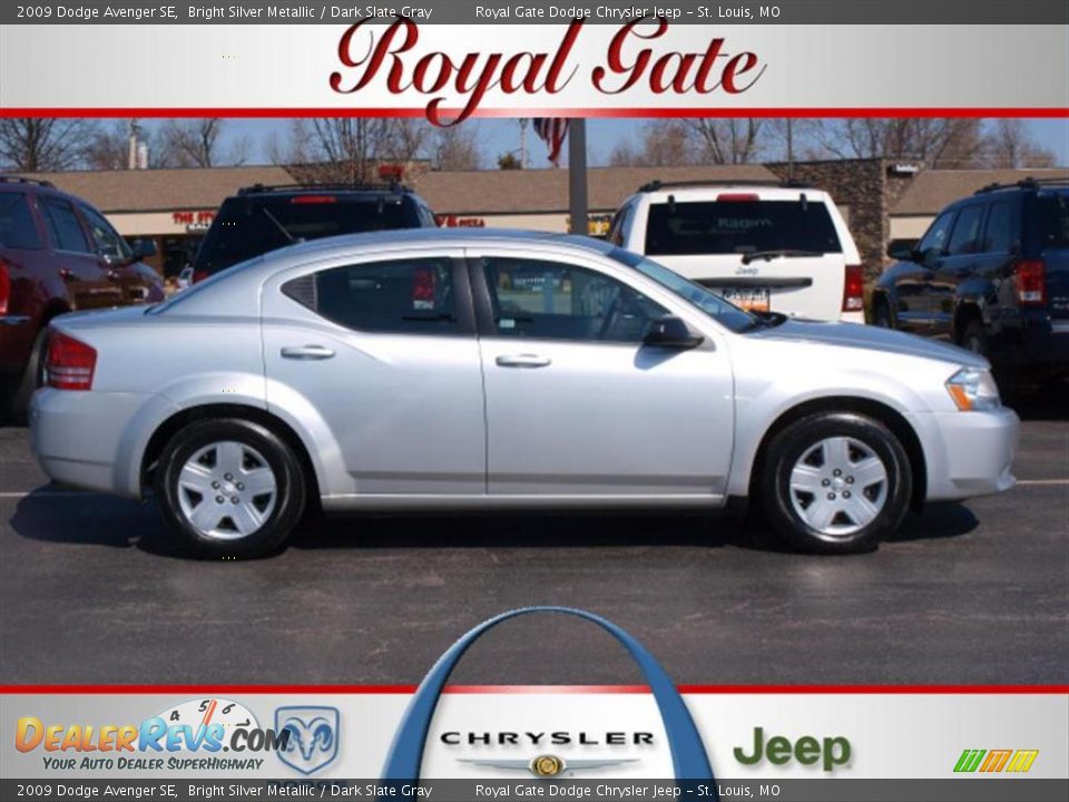 2009 Dodge Avenger SE Bright Silver Metallic / Dark Slate Gray Photo #1