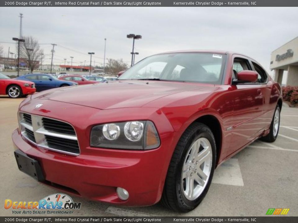 2006 Dodge Charger R/T Inferno Red Crystal Pearl / Dark Slate Gray/Light Graystone Photo #7