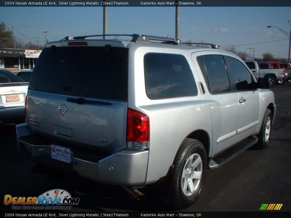 2004 Nissan Armada LE 4x4 Silver Lightning Metallic / Steel/Titanium Photo #4