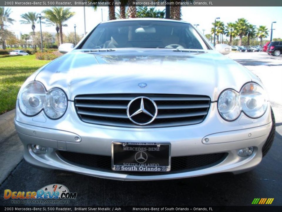 2003 Mercedes-Benz SL 500 Roadster Brilliant Silver Metallic / Ash Photo #3