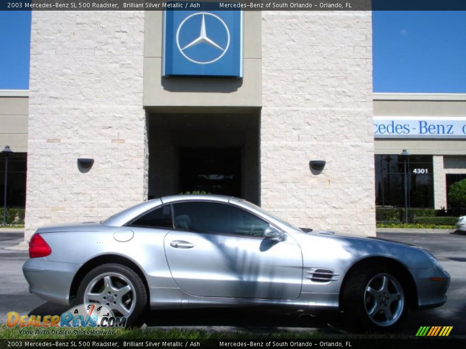 2003 Mercedes-Benz SL 500 Roadster Brilliant Silver Metallic / Ash Photo #5
