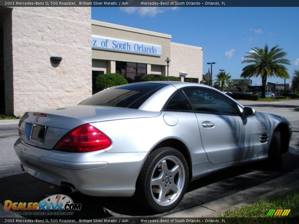 2003 Mercedes-Benz SL 500 Roadster Brilliant Silver Metallic / Ash Photo #6