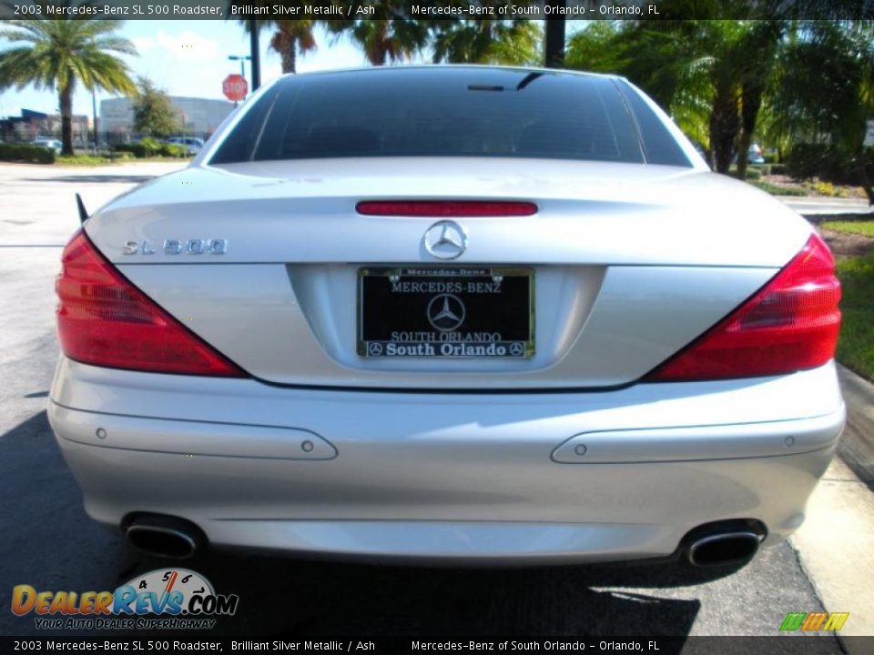 2003 Mercedes-Benz SL 500 Roadster Brilliant Silver Metallic / Ash Photo #7