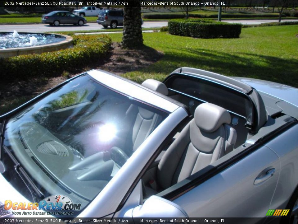 2003 Mercedes-Benz SL 500 Roadster Brilliant Silver Metallic / Ash Photo #9