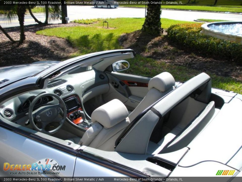 2003 Mercedes-Benz SL 500 Roadster Brilliant Silver Metallic / Ash Photo #10