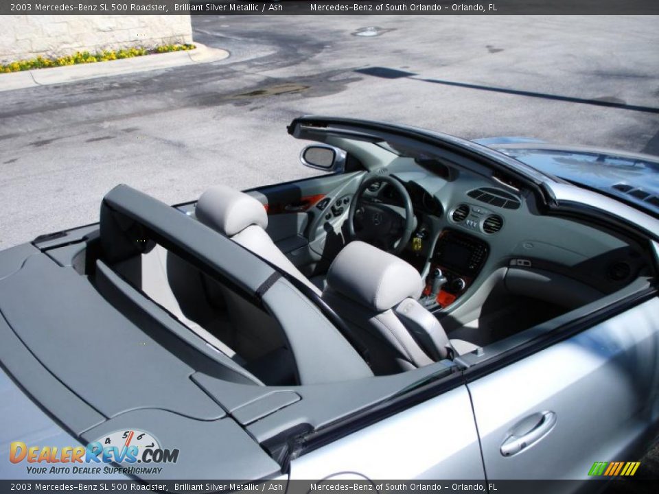 2003 Mercedes-Benz SL 500 Roadster Brilliant Silver Metallic / Ash Photo #11