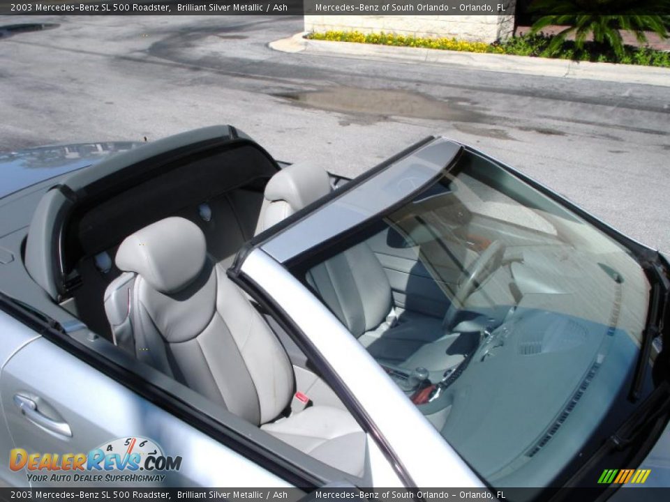 2003 Mercedes-Benz SL 500 Roadster Brilliant Silver Metallic / Ash Photo #12