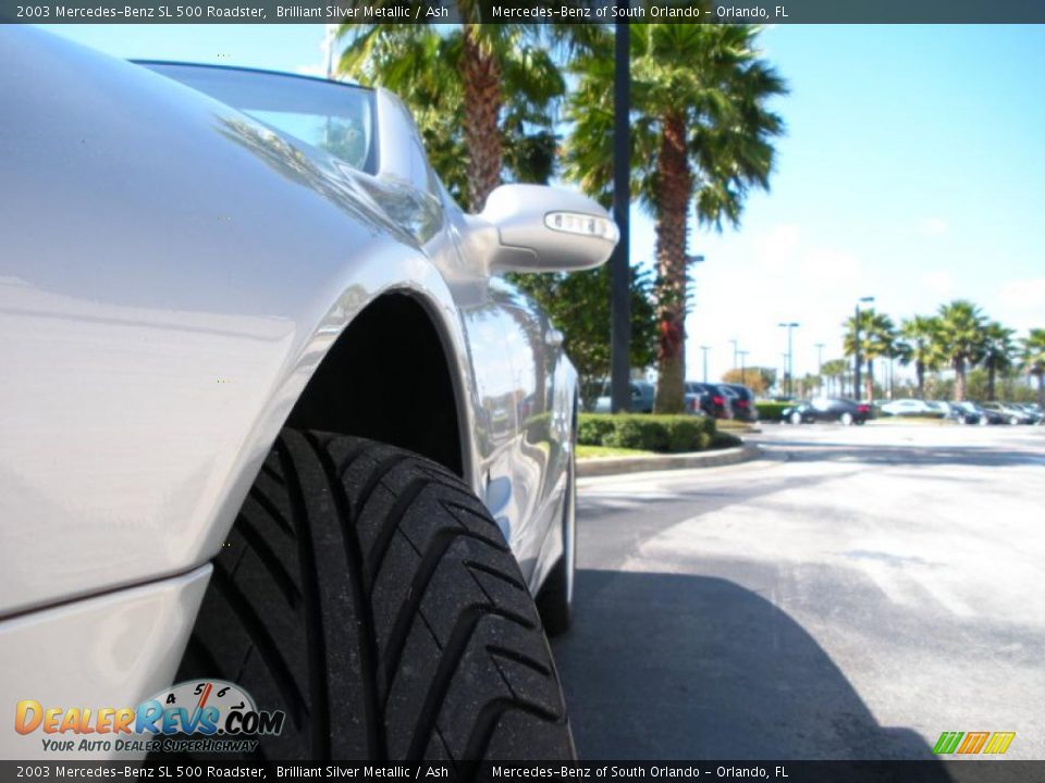2003 Mercedes-Benz SL 500 Roadster Brilliant Silver Metallic / Ash Photo #15