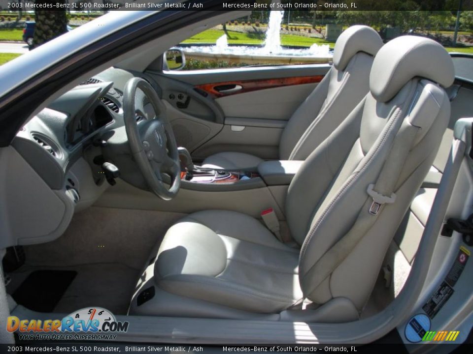 2003 Mercedes-Benz SL 500 Roadster Brilliant Silver Metallic / Ash Photo #16