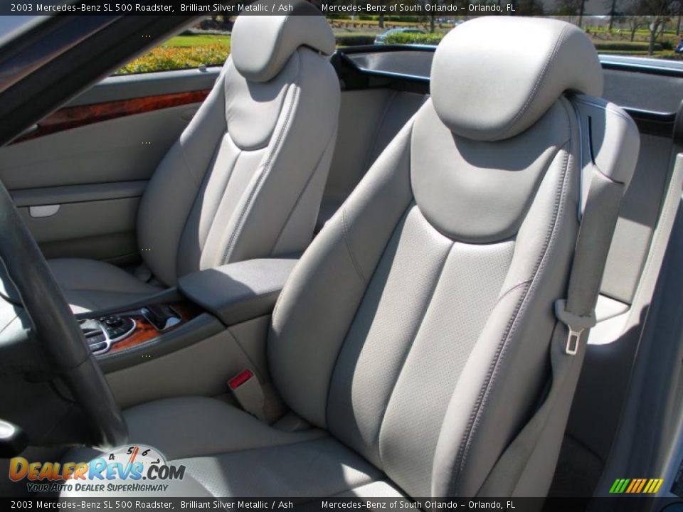 2003 Mercedes-Benz SL 500 Roadster Brilliant Silver Metallic / Ash Photo #17