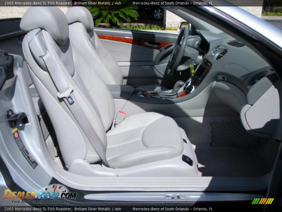 2003 Mercedes-Benz SL 500 Roadster Brilliant Silver Metallic / Ash Photo #19