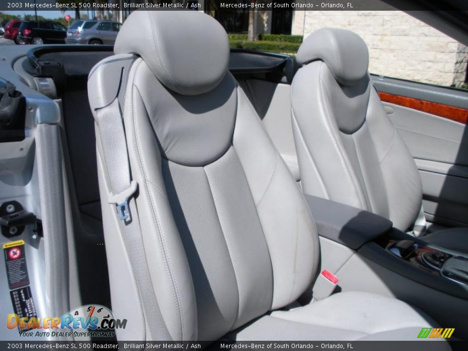 2003 Mercedes-Benz SL 500 Roadster Brilliant Silver Metallic / Ash Photo #20