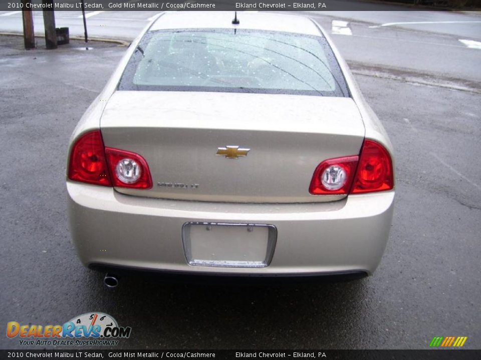 2010 Chevrolet Malibu LT Sedan Gold Mist Metallic / Cocoa/Cashmere Photo #6