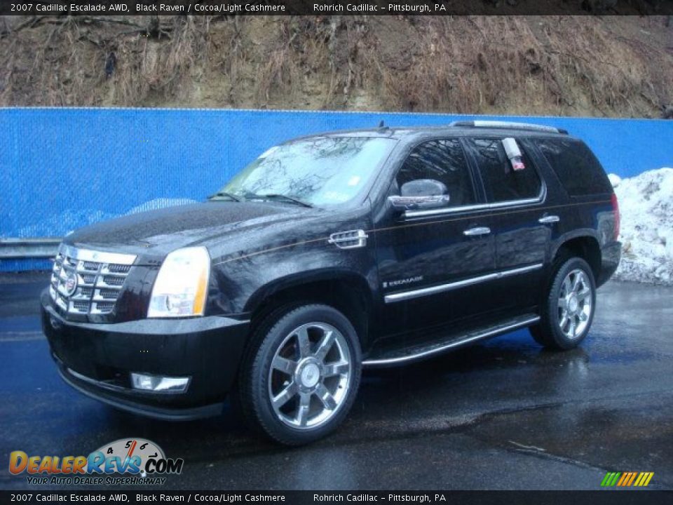2007 Cadillac Escalade AWD Black Raven / Cocoa/Light Cashmere Photo #1