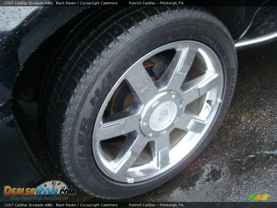2007 Cadillac Escalade AWD Black Raven / Cocoa/Light Cashmere Photo #9