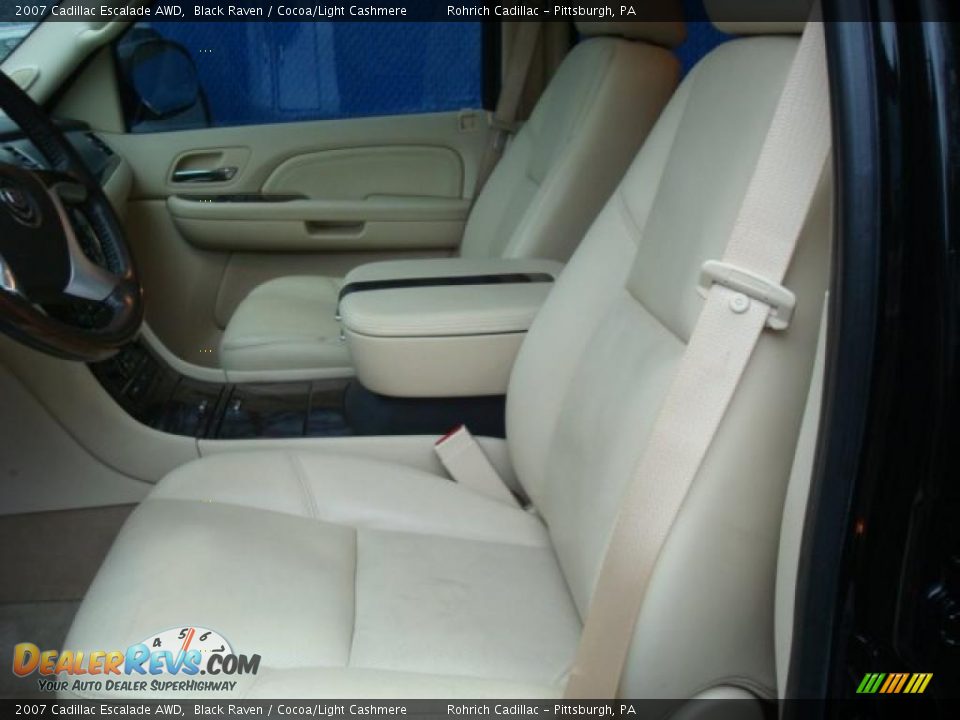 2007 Cadillac Escalade AWD Black Raven / Cocoa/Light Cashmere Photo #10
