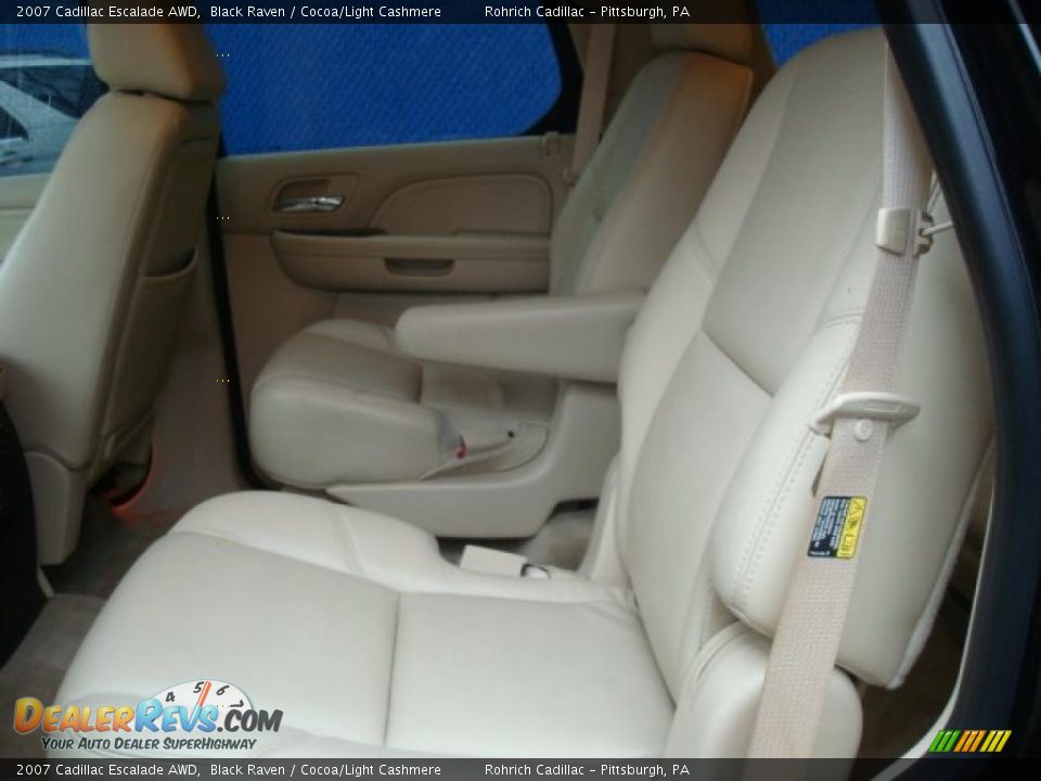 2007 Cadillac Escalade AWD Black Raven / Cocoa/Light Cashmere Photo #11