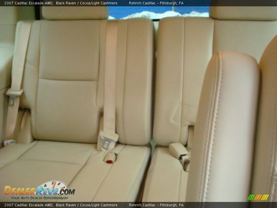 2007 Cadillac Escalade AWD Black Raven / Cocoa/Light Cashmere Photo #12