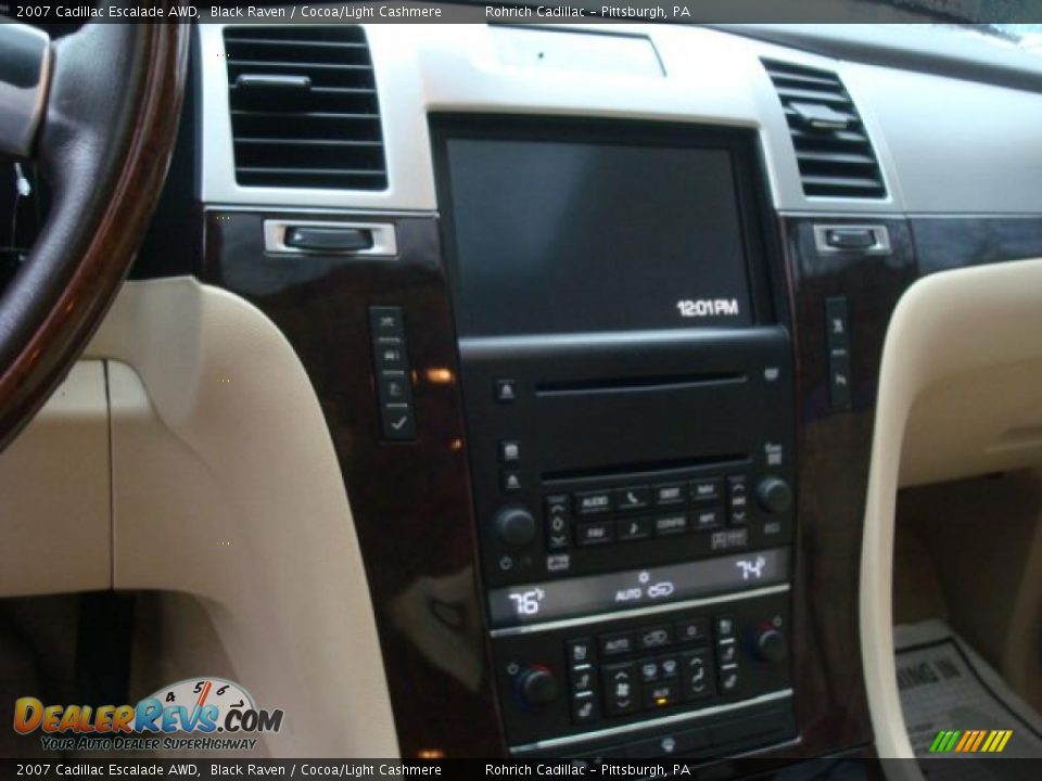 2007 Cadillac Escalade AWD Black Raven / Cocoa/Light Cashmere Photo #18