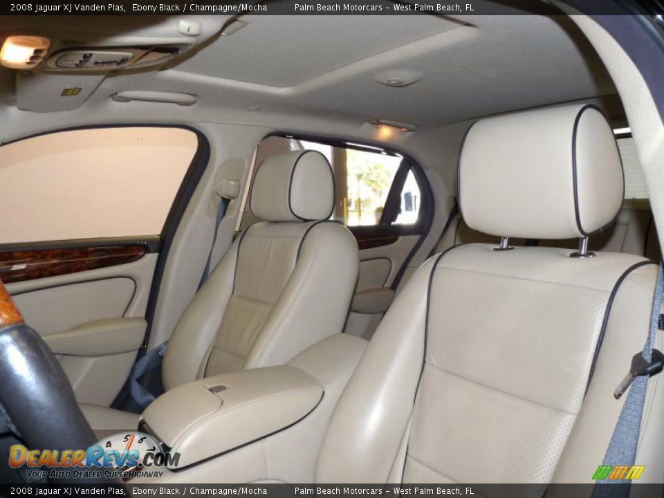 2008 Jaguar XJ Vanden Plas Ebony Black / Champagne/Mocha Photo #13