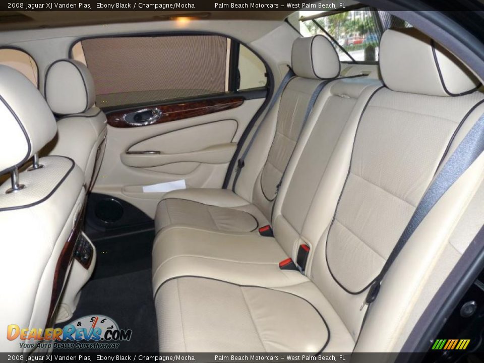 2008 Jaguar XJ Vanden Plas Ebony Black / Champagne/Mocha Photo #16