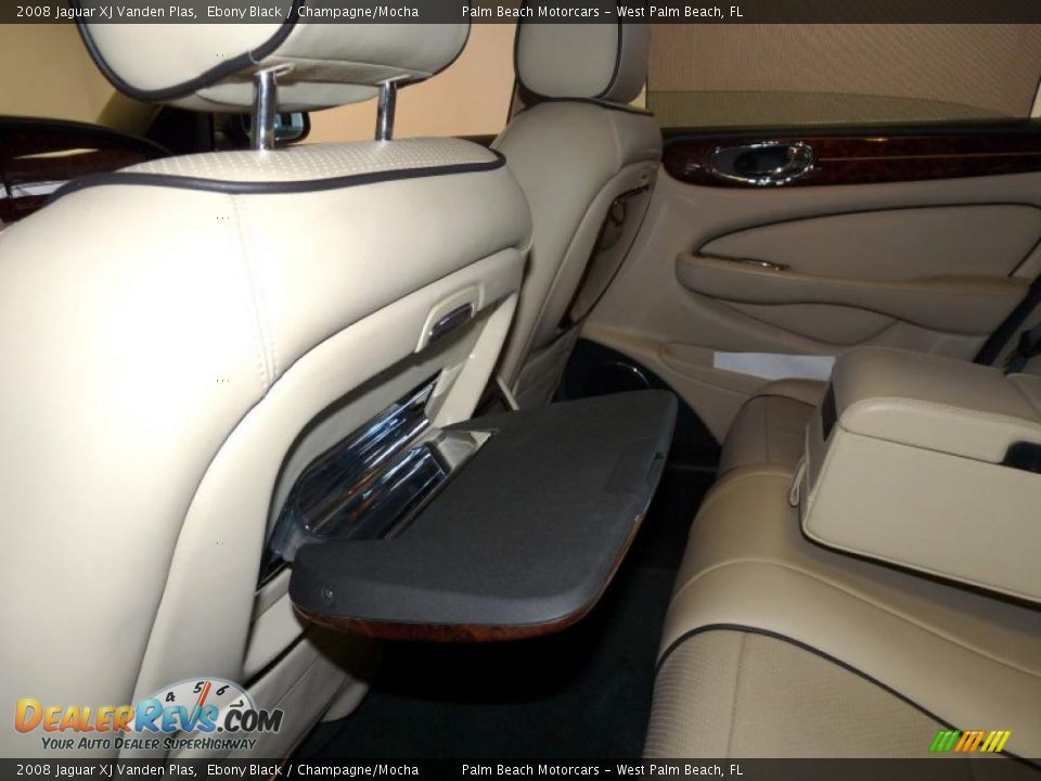 2008 Jaguar XJ Vanden Plas Ebony Black / Champagne/Mocha Photo #19
