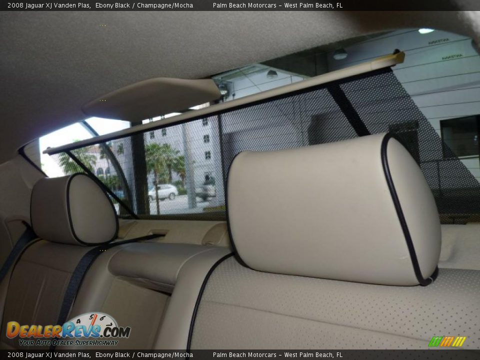 2008 Jaguar XJ Vanden Plas Ebony Black / Champagne/Mocha Photo #20