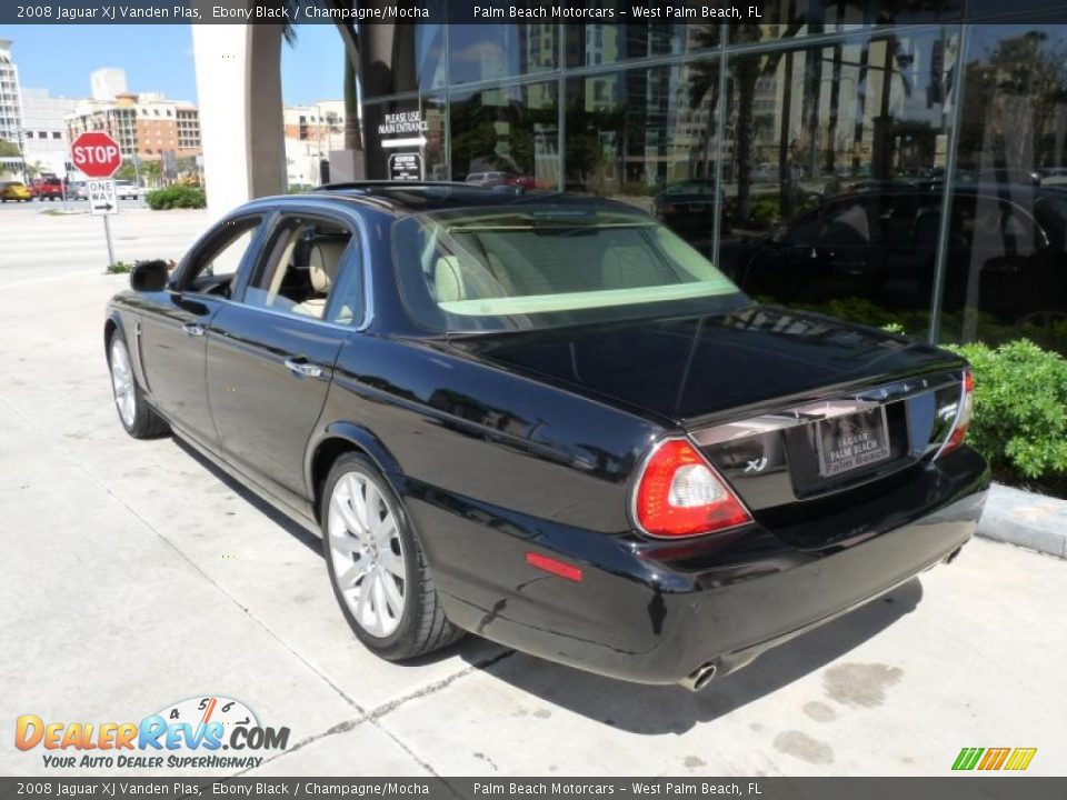 2008 Jaguar XJ Vanden Plas Ebony Black / Champagne/Mocha Photo #23