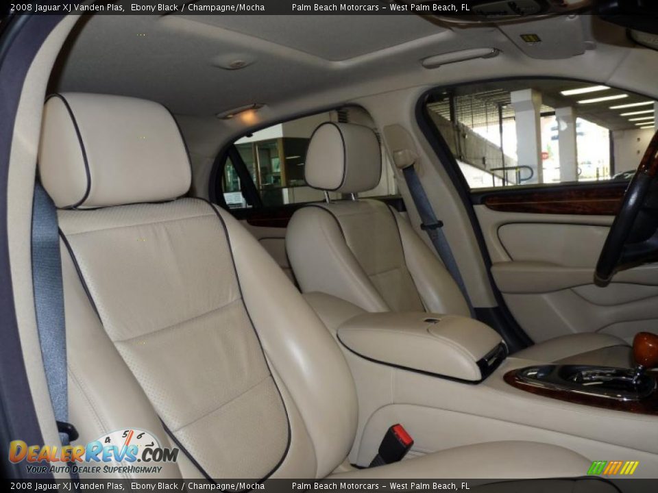 2008 Jaguar XJ Vanden Plas Ebony Black / Champagne/Mocha Photo #29