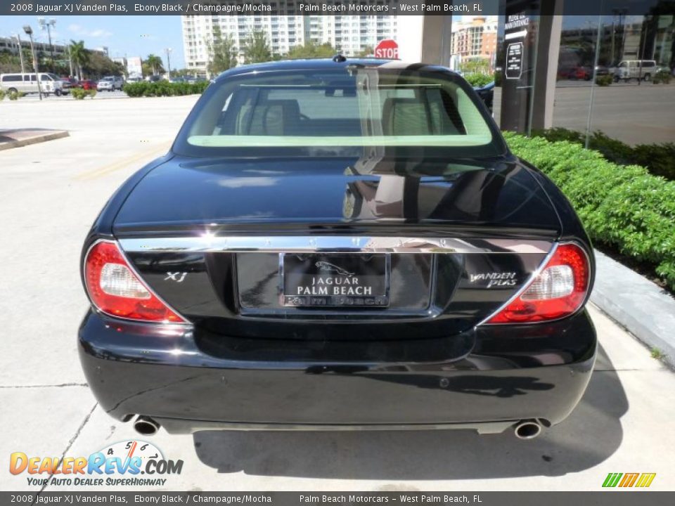 2008 Jaguar XJ Vanden Plas Ebony Black / Champagne/Mocha Photo #34