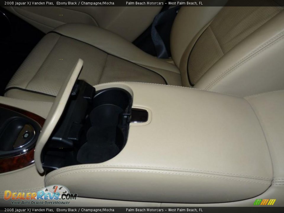 2008 Jaguar XJ Vanden Plas Ebony Black / Champagne/Mocha Photo #36
