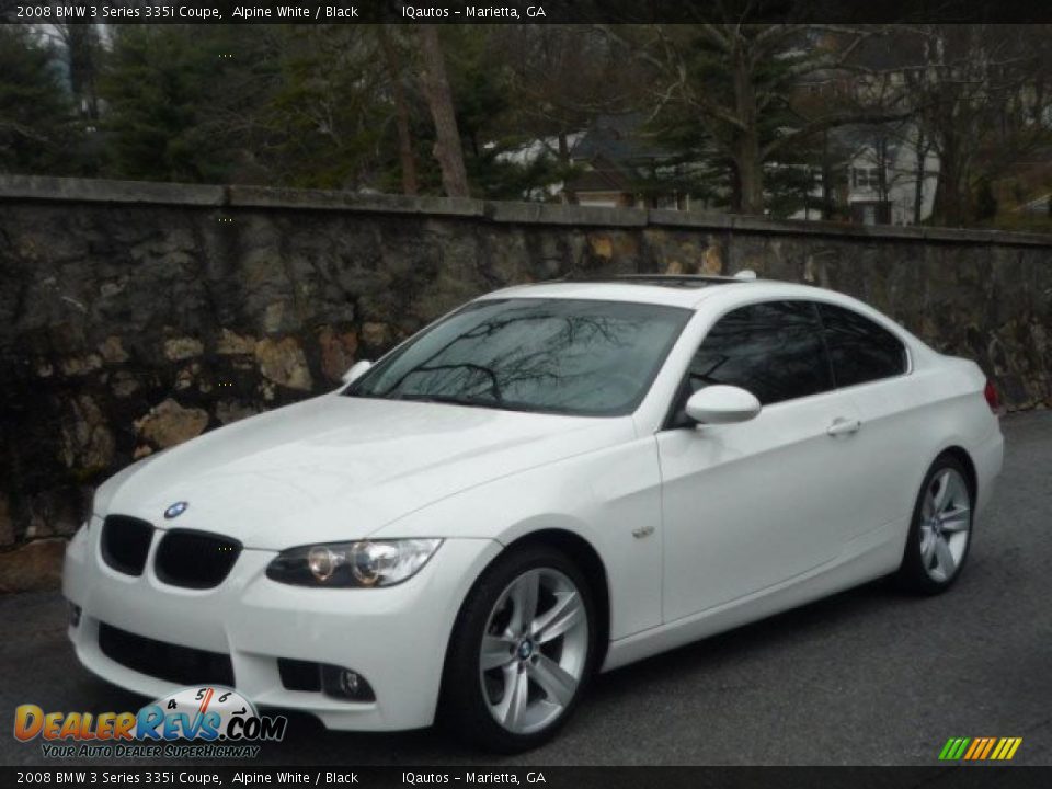 2008 BMW 3 Series 335i Coupe Alpine White / Black Photo #4