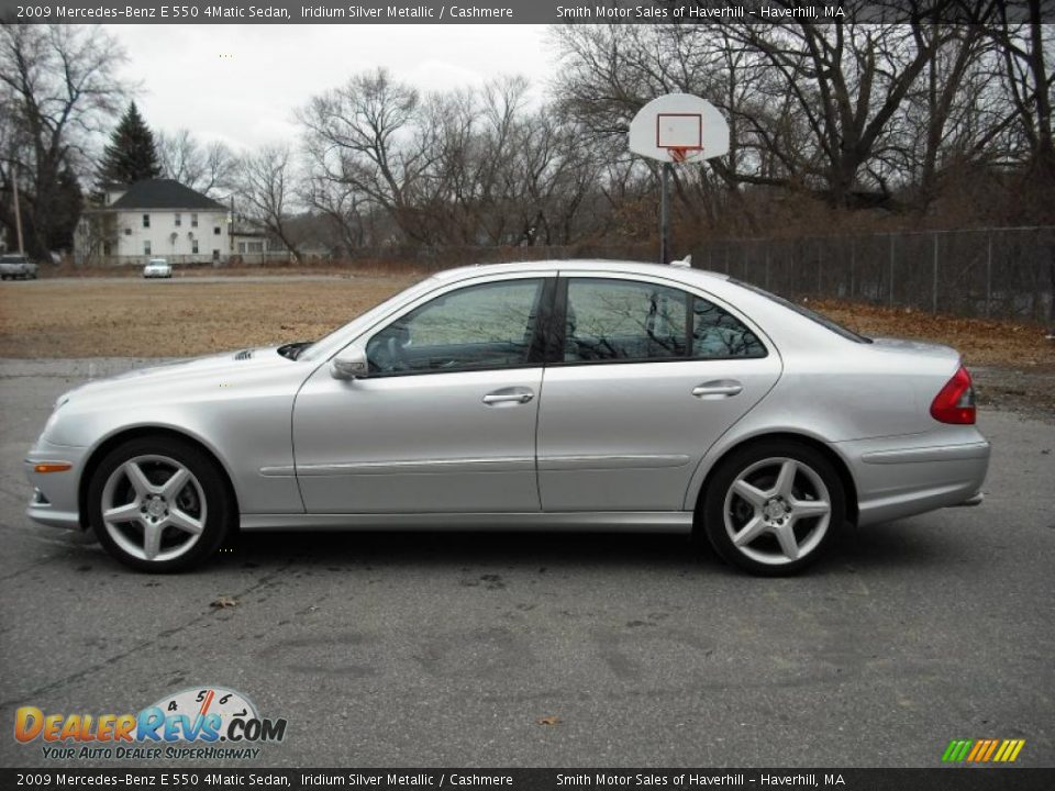2009 Mercedes-Benz E 550 4Matic Sedan Iridium Silver Metallic / Cashmere Photo #3