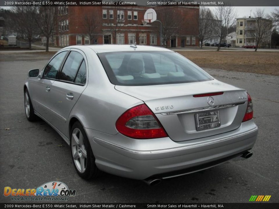 2009 Mercedes-Benz E 550 4Matic Sedan Iridium Silver Metallic / Cashmere Photo #4