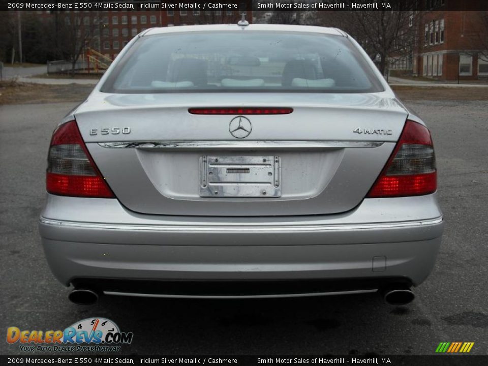 2009 Mercedes-Benz E 550 4Matic Sedan Iridium Silver Metallic / Cashmere Photo #5