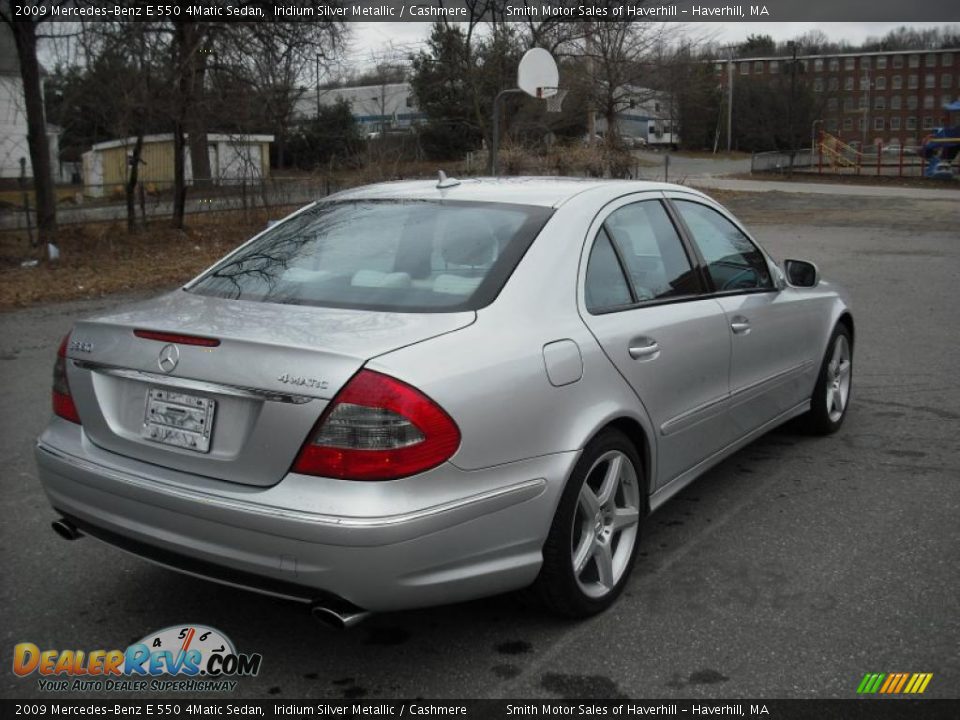 2009 Mercedes-Benz E 550 4Matic Sedan Iridium Silver Metallic / Cashmere Photo #6