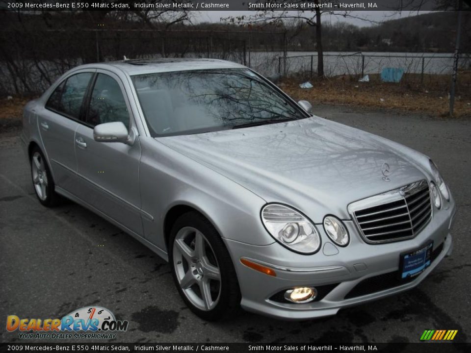 2009 Mercedes-Benz E 550 4Matic Sedan Iridium Silver Metallic / Cashmere Photo #8