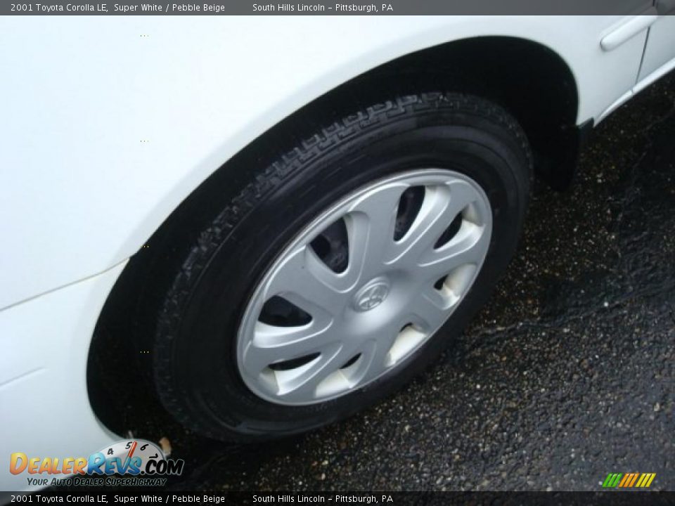 2001 Toyota Corolla LE Super White / Pebble Beige Photo #7