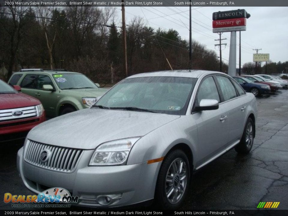 2009 Mercury Sable Premier Sedan Brilliant Silver Metallic / Medium Dark Flint/Light Stone Photo #1