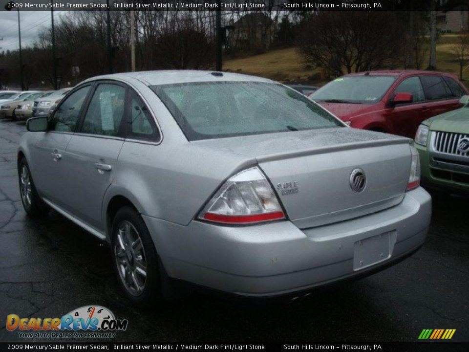 2009 Mercury Sable Premier Sedan Brilliant Silver Metallic / Medium Dark Flint/Light Stone Photo #2
